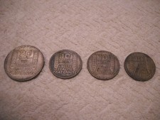 20 et 10 Francs Turin Argent 1932 1933 1938 - 4 Pieces