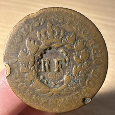 Pièce Guadeloupéenne 3 Sols 9 Deniers Colonie Française Louis XV 1767