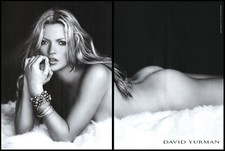 Nude Jewelry David  Yurman Jeweler Magazine Print Ad Fashion Long legs 2006 -2pg
