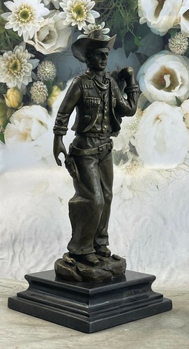 Statue bronze cowboy - statue,