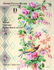 ETOFFES COSTUMES PAPIERS PEINTS  CATALOGUE VENTE COUTAU BEGARIE 1/07/2011