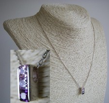 COLLIER 3GR collier et pendentif améthyste en Argent massif 925  N°97