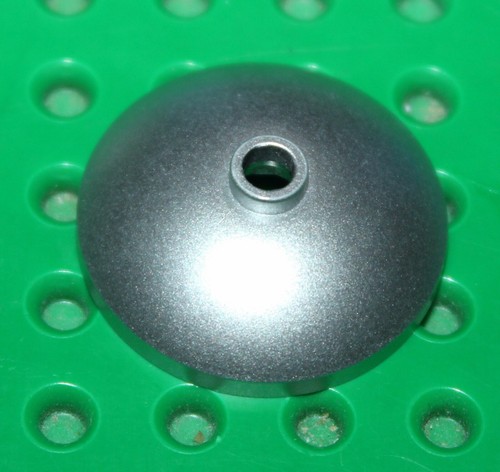 Lego metallic silver dish 3x3 - lego,