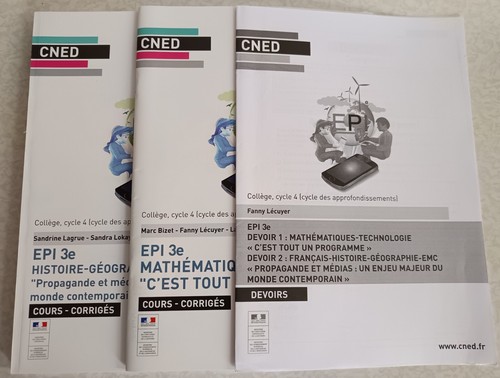 Lot complet cned epi - epi, collège