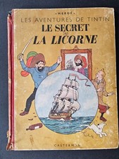 Tintin - Le Secret de la Licorne - A20 - EO  dos blanc de 1943