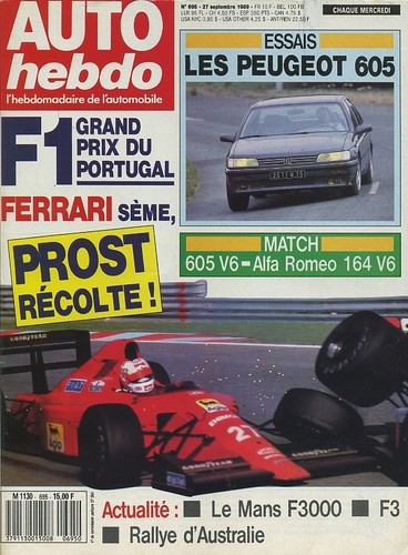 Auto hebdo 695 09 1989 - auto, n°695