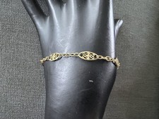 Bracelet maille filigrane or jaune 18 carats - 19 cm