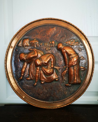 Ancienne assiette cuivre - ancienne,