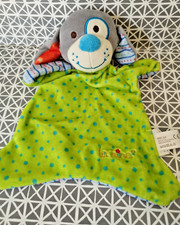 Doudou plat chien gris vert