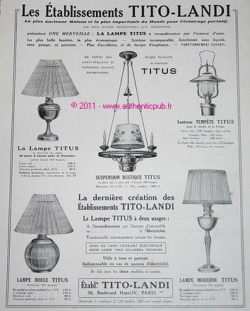 Tito landi lampe titus - titus, lustre