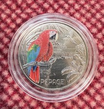 MONNAIE ARGENT AUTRICHE 3 EUROS 2018 PERROQUET PHOSPHORESCENT