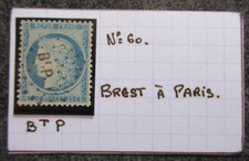 FRANCE timbre N° 60 oblitéré avec cachet ambulant lot NB136