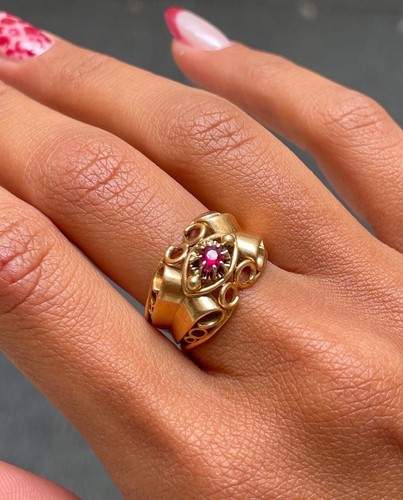 Bague jaune - or, 18
