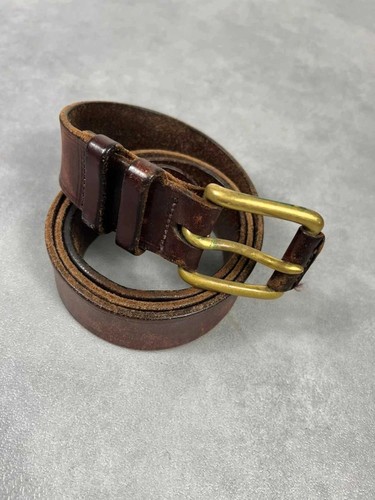 Ceinture cuir marron vintage