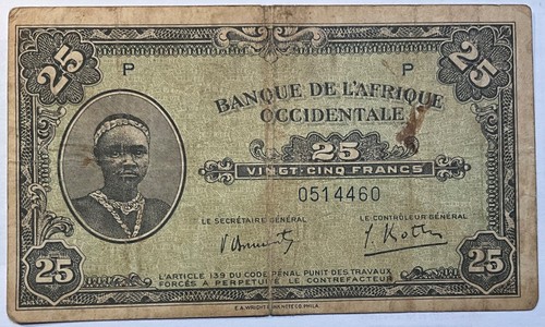 Francs afrique occidentale - 25,