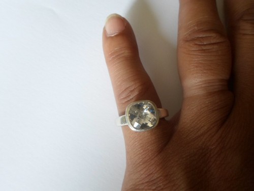 Bague argent massif carré - bague,