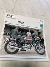 Triumph 750 T140 Bonneville 1980 carte moto de collection Atlas UK