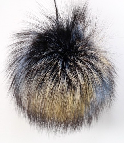 Pompon fourrure argent - en,