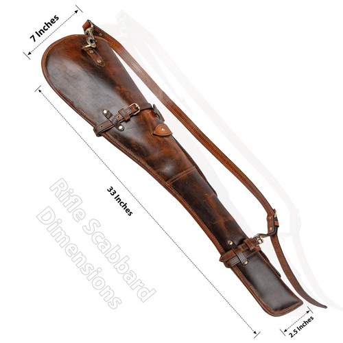 Cuir rifle scabbard - cuir,
