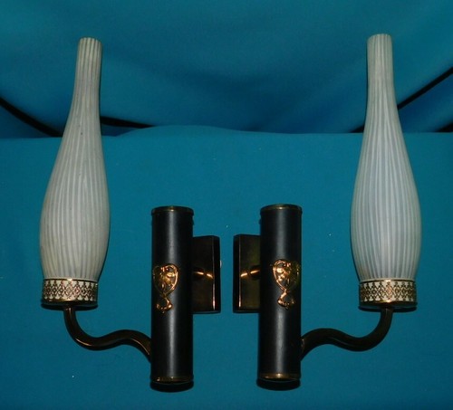 Ancienne paire appliques en - d'appliques,