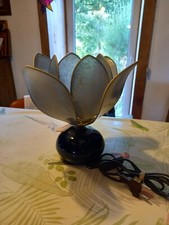 Lampe unique rare tamisée céramique fibres végétales  signé Bossis