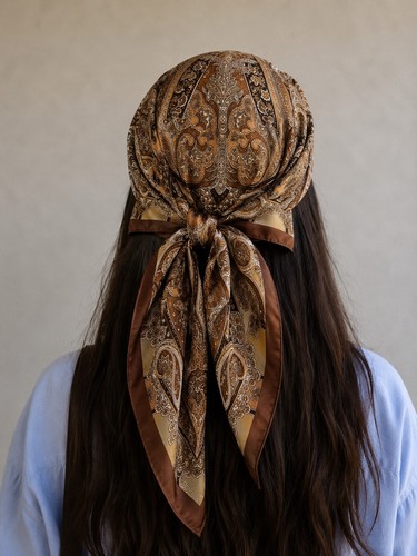 Foulard bandana imprimé vert