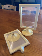 Lot de 2 support Ikéa Tolsby, en plastique blanc,vintage.