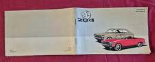 PEUGEOT 204 coupé et cabriolet / notice d'entretien 11-1966