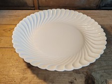Plat De Service Rond Porcelaine Blanche Limoges Haviland Modèle Torse Diam 31,8