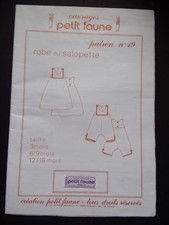 § patron ancien PETIT FAUNE