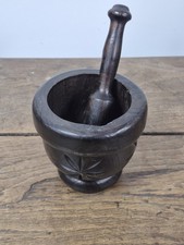Ancien Mortier En Bois