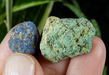 Lot 2 Azurite & Malachite Chessylite Chessy les Mines 2.5cm France collection