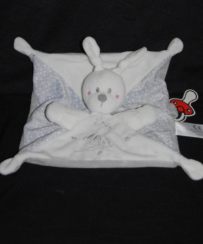 Doudou plat lapin blanc - 🍀doudou,