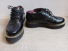 Avril Gau - boots basse cuir noir brillante avec paillette T US 6,5 - FR 38 neuf