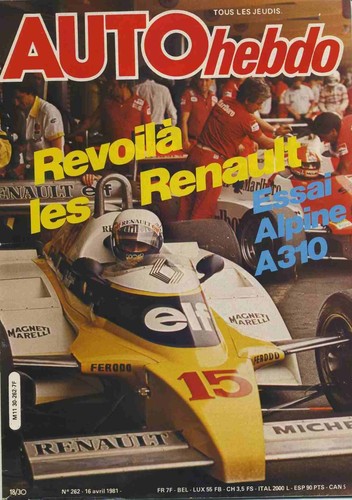 Auto hebdo 262 1981 gp - auto,