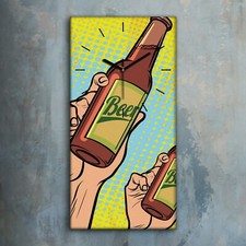 Horloge murale sur toile 30x60