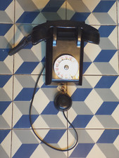 VINTAGE TELEPHONE MURAL ERICSSON U43 BAKéLITE-CADRAN-ECOUTEUR-DESIGN 50 60