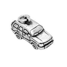 Charm Voiture 4x4 en Argent 925/1000