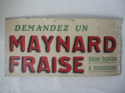 Plaque publicitaire carton - publicitaire,