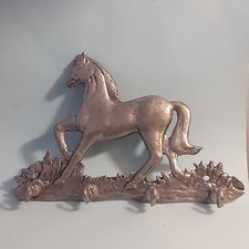 PORTE CLES  PATERE MURALE CHEVAL 4 accroches  aluminium