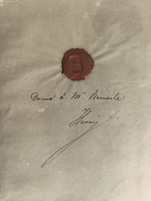 Signature autographe et cachet