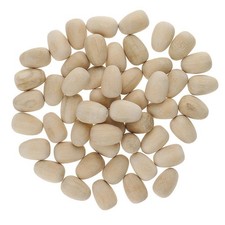 50 œufs de poule en bois bruts pour décoration de Pâques, loisirs créatifs,