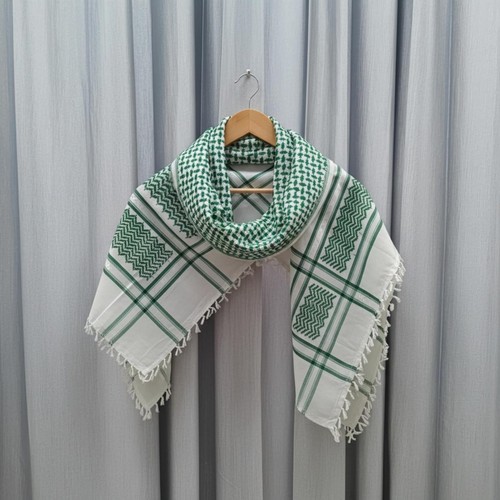 Foulard vert blanc - foulard,