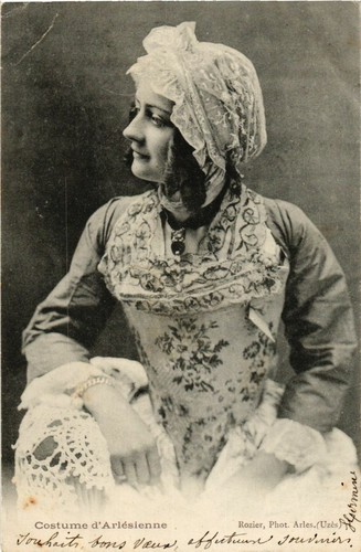 Cpa costume arlesienne - cpa, d'arlesienne