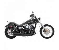HARLEY DAVIDSON FXD-08/16-SILENCIEUX ECHAPPEMENT VANCE HINES ROUND TWIN BLACK-18