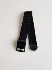 Bracelet De Montre En Perlon Noir 22mm