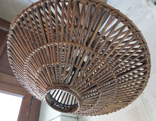 Suspension Vintage Osier Rotin