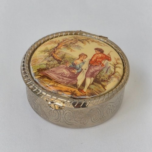 Boîte pilulier vintage métal - boîte,