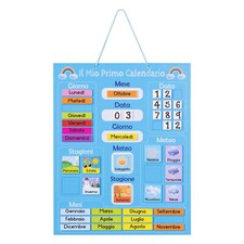Calendrier magnétique mural 40 x 32 cm en italien - Semainier éducatif enfant