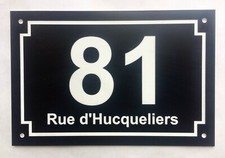 plaque pvc numero de rue ou de